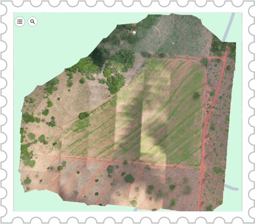 Ortomosaico gerado por mapeamento via drone